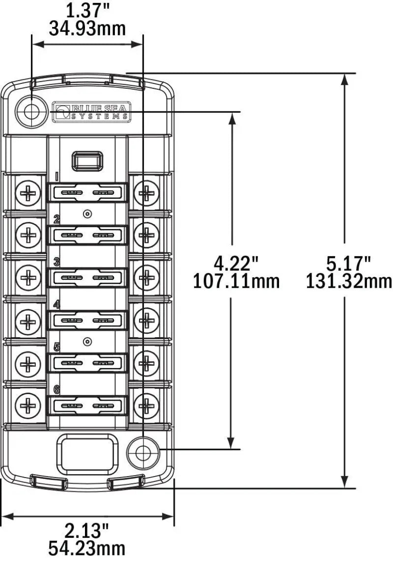 8171BSS Blue Sea Led Red 11/64In 12Vdc - Power Indicator Light
