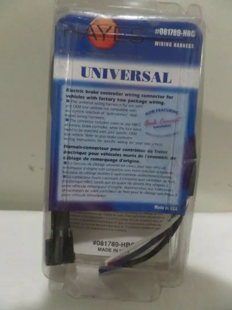 Universal electric brake controller wiring harness for 81789HBC Hayes Brake Universal four wire