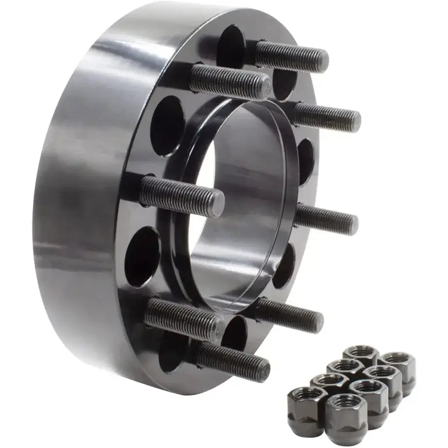 8180-8180HS-E Revolution Steel 8X180 2.0 124.10 M14 wheel adapter with studs and nuts, high-quality steel construction by [Brand Name] for enhanced vehicle performance and durability.