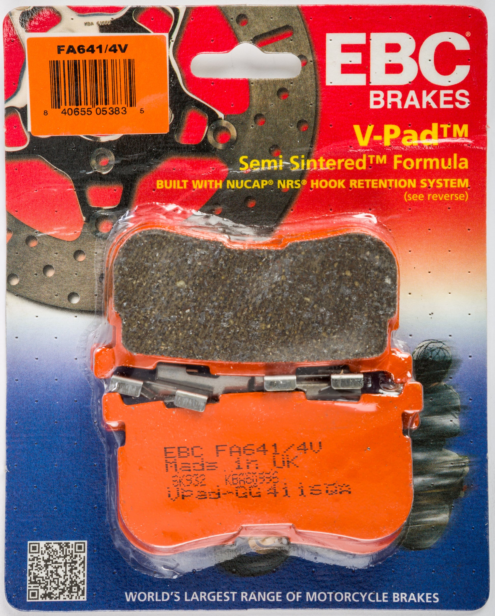 EBC Semi-Sintered Brake Pads FA641/4V - FA641 4V Semi-Sintered Series