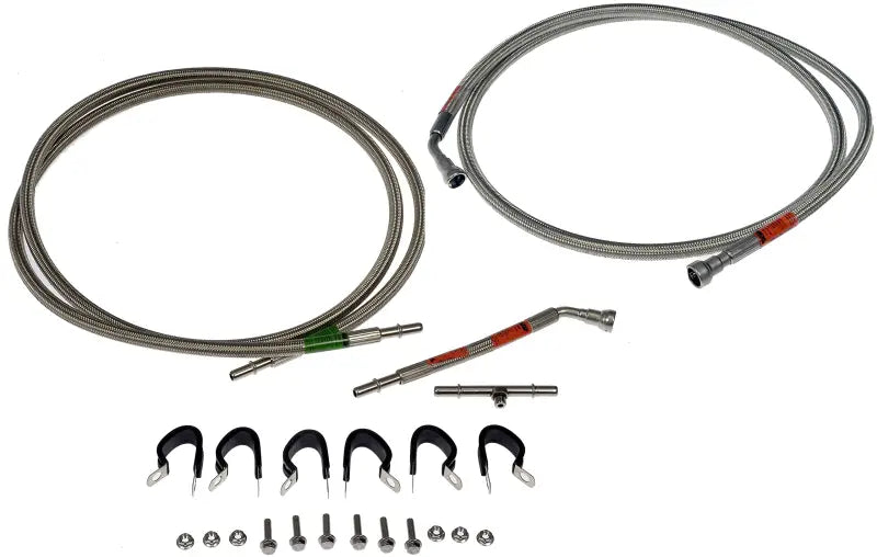Braided stainless steel fuel line kit for Dorman braided fuel line appliance