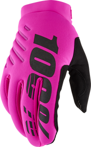 100-Percent Women's Brisker Gloves 10005-00006 - Neon Pink Small