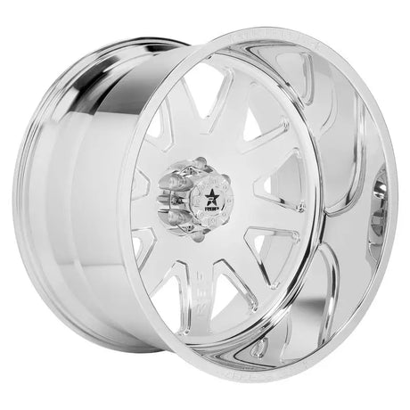 Chrome 24x14 star-spoke wheel rim in 81QF Saharan FGD 6x135
