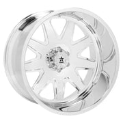 Polished chrome star-spoke Saharan FGD wheel rim with 81QF-2414-82-76P RBP-Pilot logo