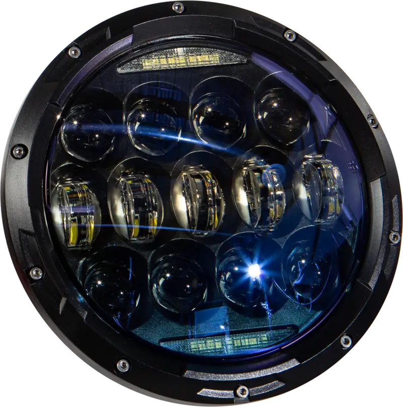 820-0361 Led Headlight 7’’ 130w White Angel Eyes - LED