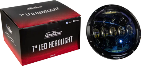 820-0361 Led Headlight 7’’ 130w White Angel Eyes - LED