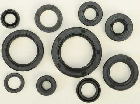 Black rubber oil seal set with various sizes from the 822265 oil seal kit