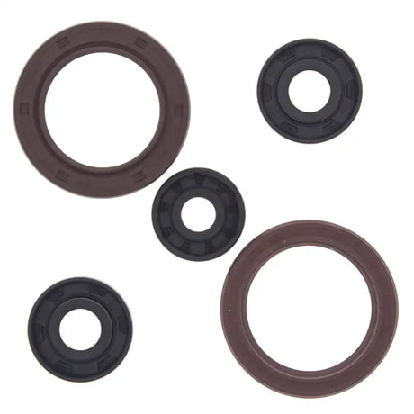 Round dark brown and black oil seals from 822363 Oil Seal Set, perfect seal kit