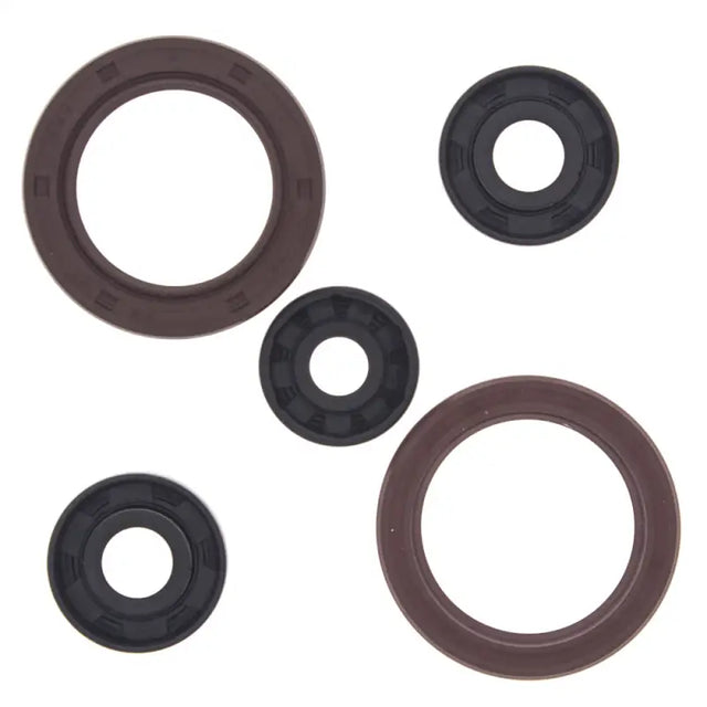 Round dark brown and black oil seals from 822363 Oil Seal Set, perfect seal kit