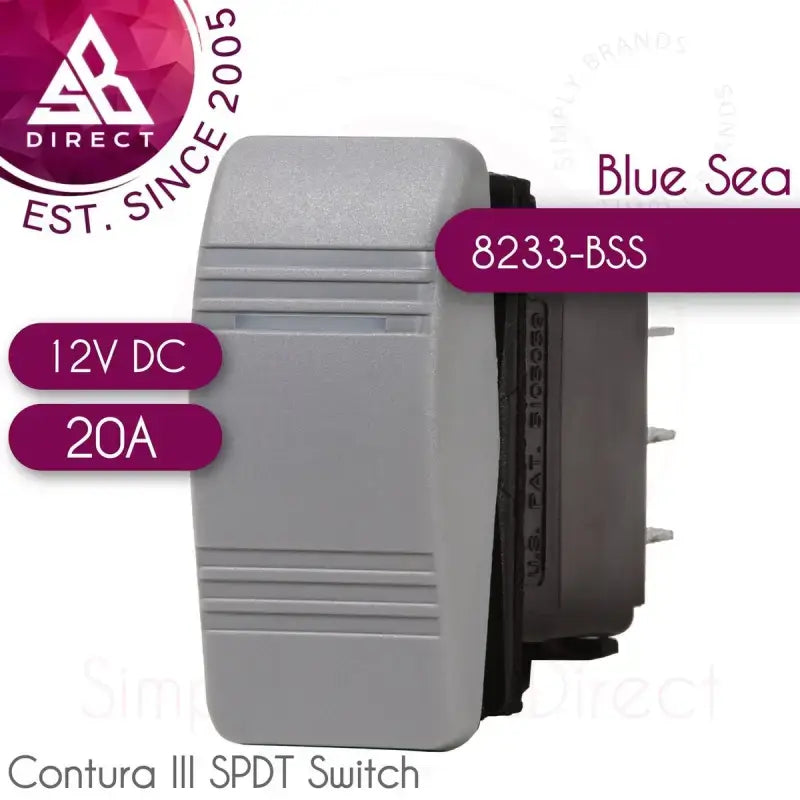 8233-BSS Blue Sea Switch Contura Spdt (On)-Off-On - Multi Purpose