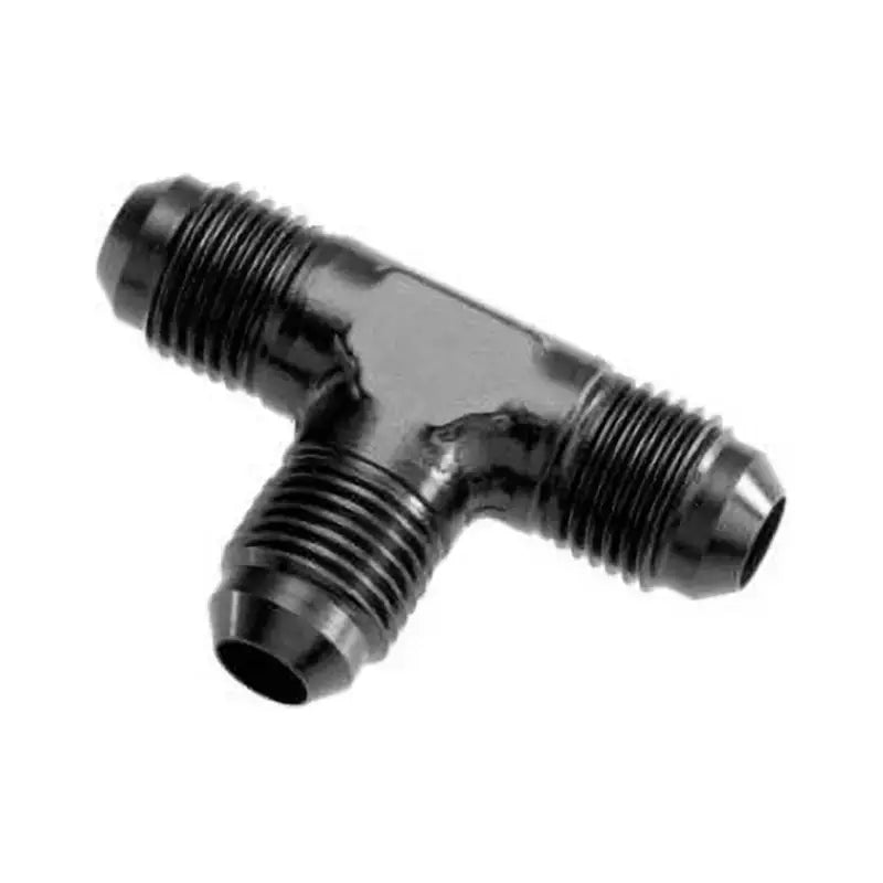 824-08-2 Redhorse AN to NPT Tee fitting, black, durable and precision-engineered for plumbing systems.
