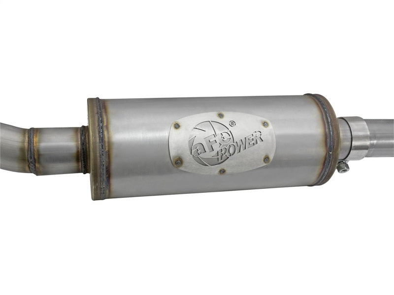 aFe 49-48056-B aFe Rebel Series CB 2.5in Dual Center Exit SS Exhaust w/ Black Tips 07-15 Jeep Wrangler 3.6L/3.8L V6