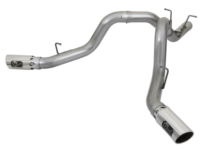 aFe 49-44086-P aFe Large Bore-HD 4in 409-SS DPF-Back Exhaust w/Dual Polished Tips 2017 GM Duramax V8-6.6L (td) L5P