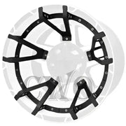 Black and white off-road wheel for 827MS220-CH Wheel Pros mid-spoke inserts