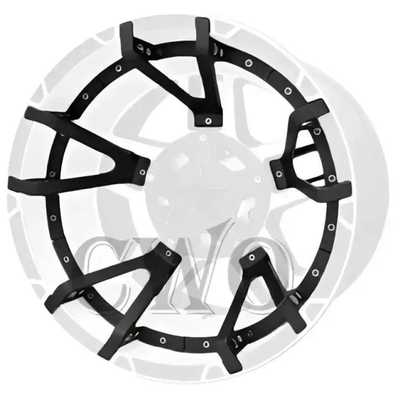 Black and white off-road wheel for 827MS220-CH Wheel Pros mid-spoke inserts