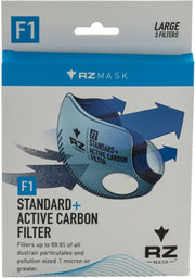 82828 Rz Mask Regular Filters Youth 3/Pk - RZ Carbon