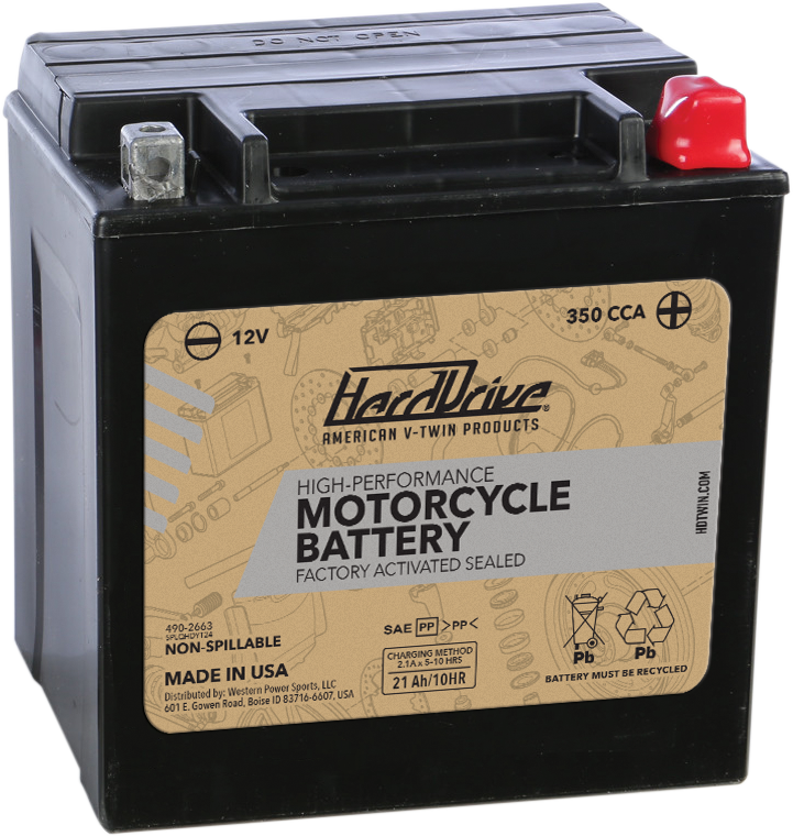 Harddrive AGM Sealed Battery HRDM7250H - High Perform YTX24HL Cca 350