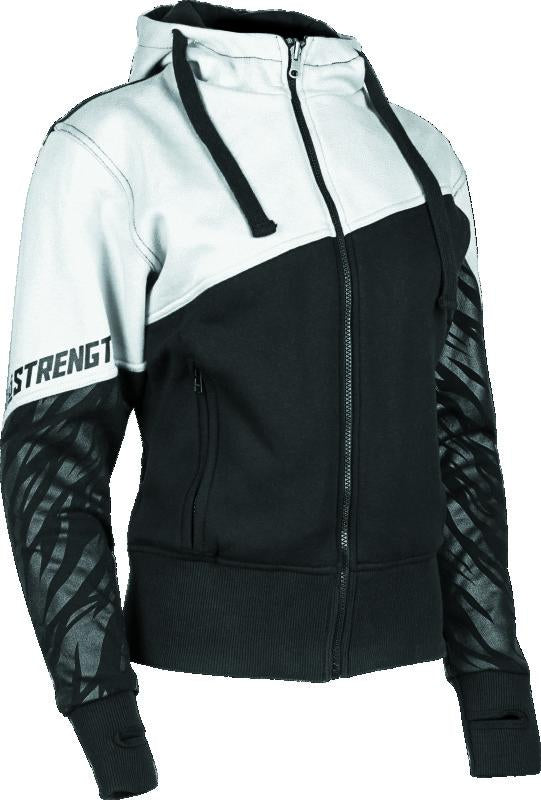 Speed and Strength 884460 Speed and Strength Cat Outa Hell Hoody White/Black Womens - XL - 884460