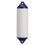 83-518-187 Polyform 8.2' X 30' Commercial Grade Fender - Durable marine fender with blue ends, designed for heavy-duty boat protection.