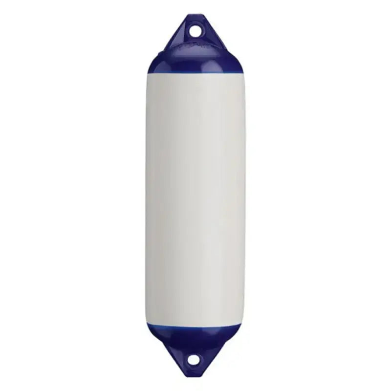83-518-187 Polyform 8.2' X 30' Commercial Grade Fender - Durable marine fender with blue ends, designed for heavy-duty boat protection.