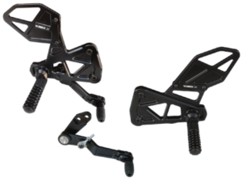 Vortex Racing Rearsets Replacement Rear- Black - Vortex Racing