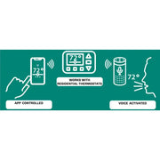App controlled, works with residential thermostats, and voice activated features for Coleman Air Coleman-Mach Wifi Smart Control Center, 8330-753.