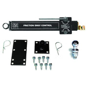 Black Reese 83660 weight distribution hitch sway control kit with silver hardware