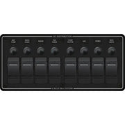 8371-BSS Blue Sea Panel H2O 12Vdc Clb 8Pos Blk H