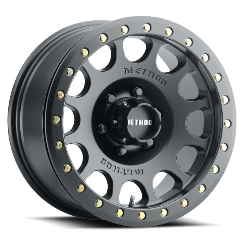 Method Wheels MR10579080538B Method MR105 V3 Beadlock 17x9 -38mm Offset 8x6.5 130.81mm CB Matte Black Wheel w/ BH-H24125 - MR10579080538B