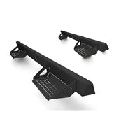 Black metal truck steps for ici stainles aluminum side steps upgrade