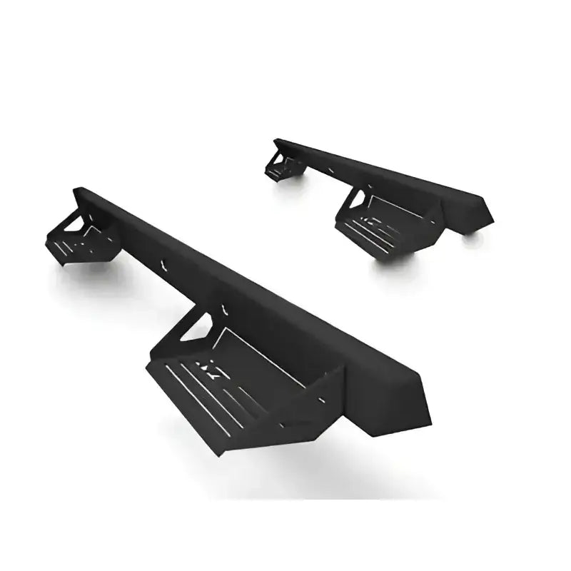 Black metal truck steps for ici stainles aluminum side steps upgrade