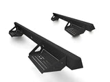 Black metal truck steps for ici stainles aluminum side steps upgrade