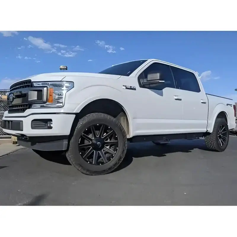 White Ford F-150 pickup truck with Ici Stainles Aluminum Side Steps