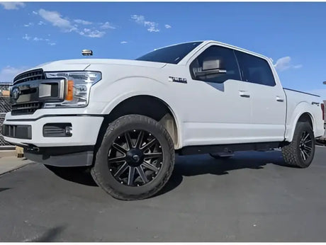 White Ford F-150 pickup truck with Ici Stainles Aluminum Side Steps