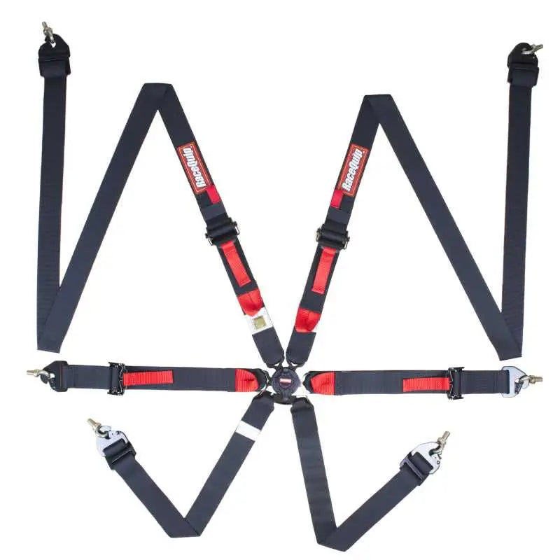 Racequip 856006 RaceQuip Black FIA CAMLOCK 6pt 2in Pull Up Lap FHR