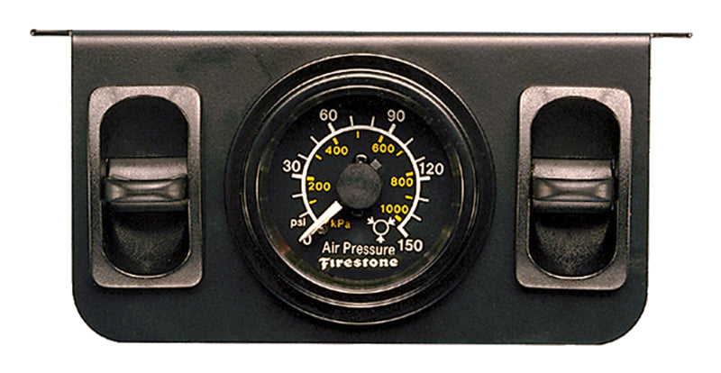 Firestone 2145 Firestone Air Adjustable Leveling Pneumatic Control Panel w/Dual Black Gauge 0-150psi (WR17602145)