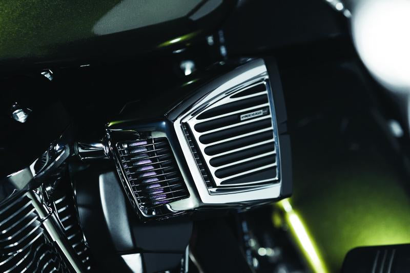 Kuryakyn 9369 Kuryakyn Classic Faceplate Hypercharger ES Black & Chrome - 9369