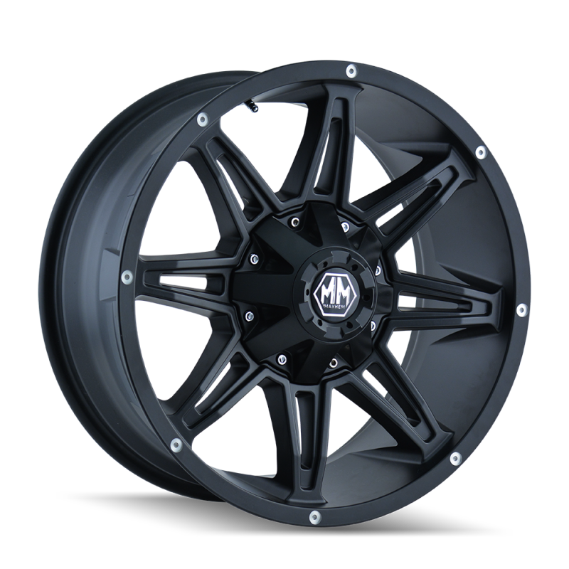 Mayhem 8090-8937MB18 Mayhem 8090 Rampage 18x9 / 6x135 BP / 18mm Offset / 106mm Hub Matte Black Wheel