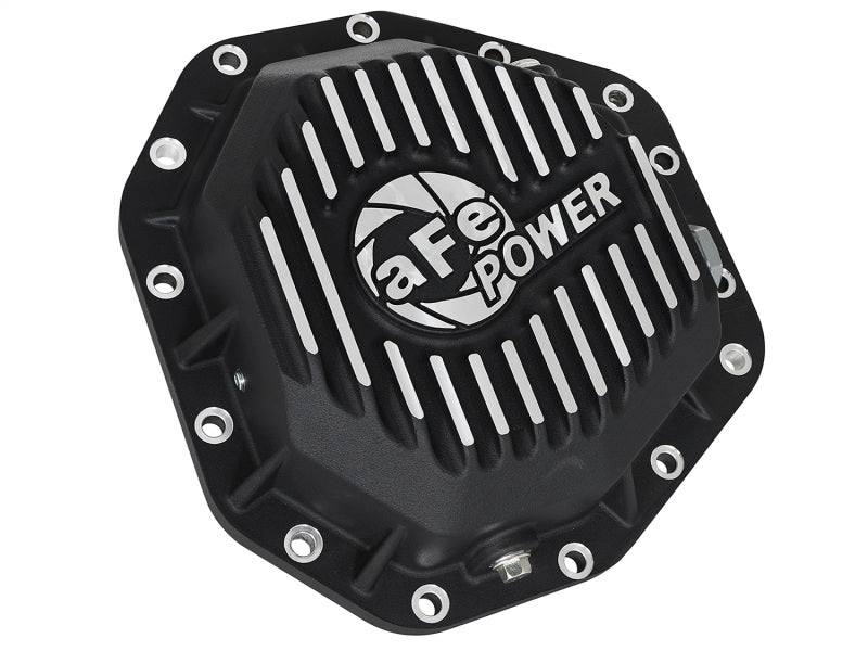 aFe 46-70352 aFe Power Pro Ser Rear Diff Cover Black w/Mach Fins 2017 Ford Diesel Trucks V8-6.7L(td) Dana M275-14