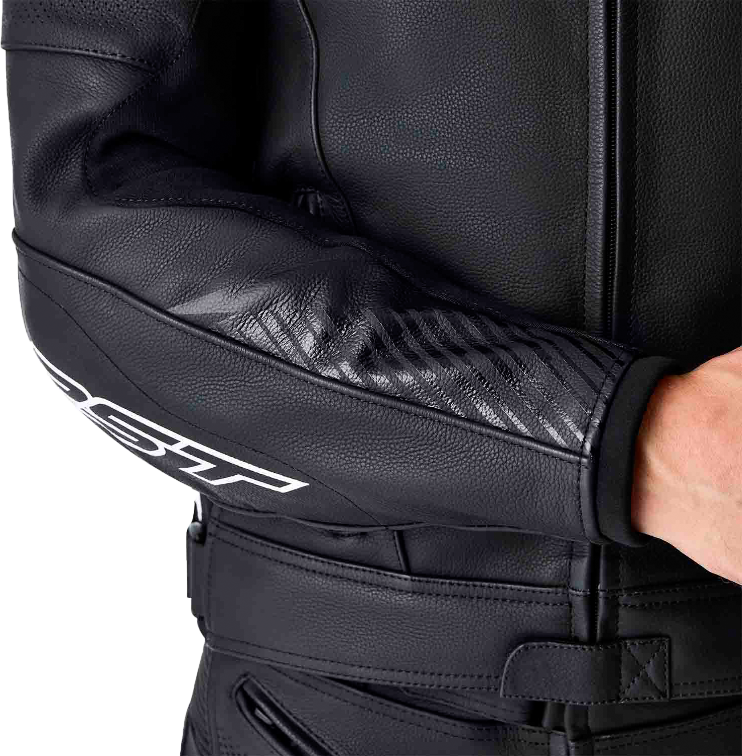 Tractech Evo D3o Jacket Blk/Whi Leather Lg