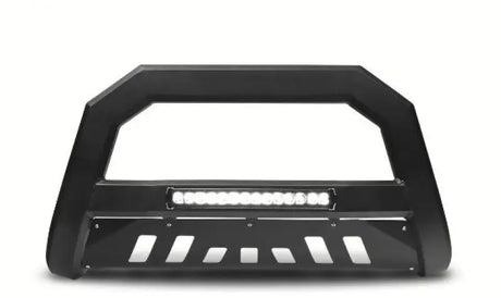Black metal bull bar with LED light for Chevy Silverado Armordillo Armordillo 2019-2022