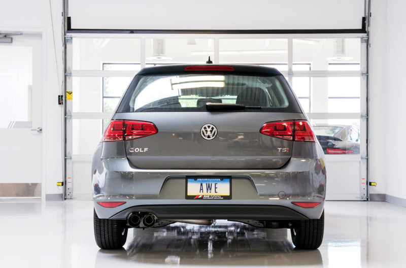 AWE Tuning 3020-23022 AWE Tuning VW MK7 Golf 1.8T Track Edition Exhaust w/Diamond Black Tips (90mm)