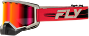 Focus Snow Goggle Red/Blk W/Red Mirror/Rose Lens