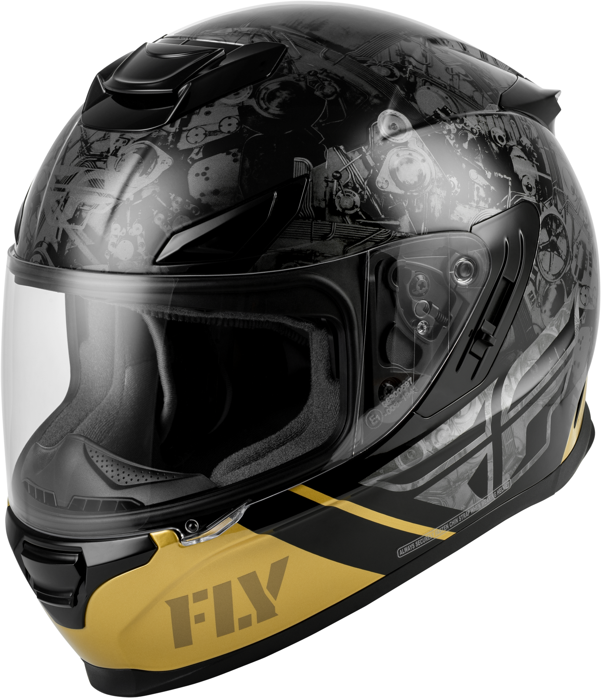 Sentinel Mech Helmet Black/Grey/Gold 2x