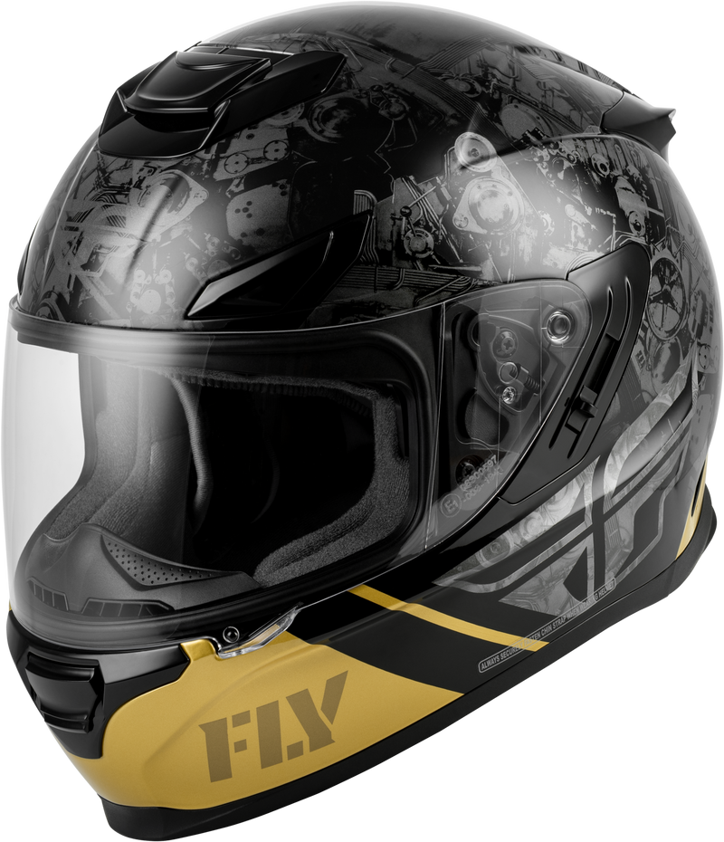 Sentinel Mech Helmet Black/Grey/Gold Xl