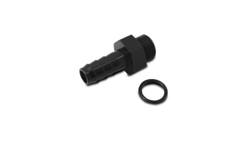 Vibrant 11315 Vibrant Aluminum Male -6AN ORB to 1/8in Barb w/O-Ring - Anodized Black