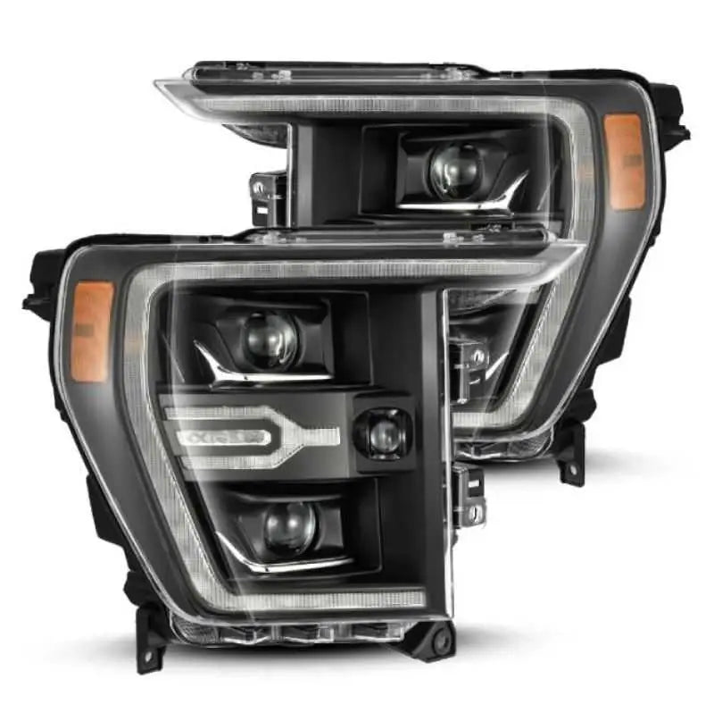AlphaRex 880139 AlphaRex 21-22 Ford F150 Luxx-Series Projector Headlights Black w/Activ Light/Seq Signal