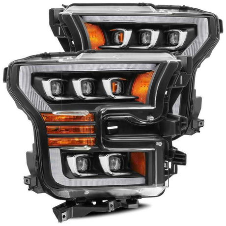 AlphaRex 880152 AlphaRex 17-20 Ford Raptor NOVA LED Proj Headlights Plank Style Matte Black w/Activ Light/Seq Signal