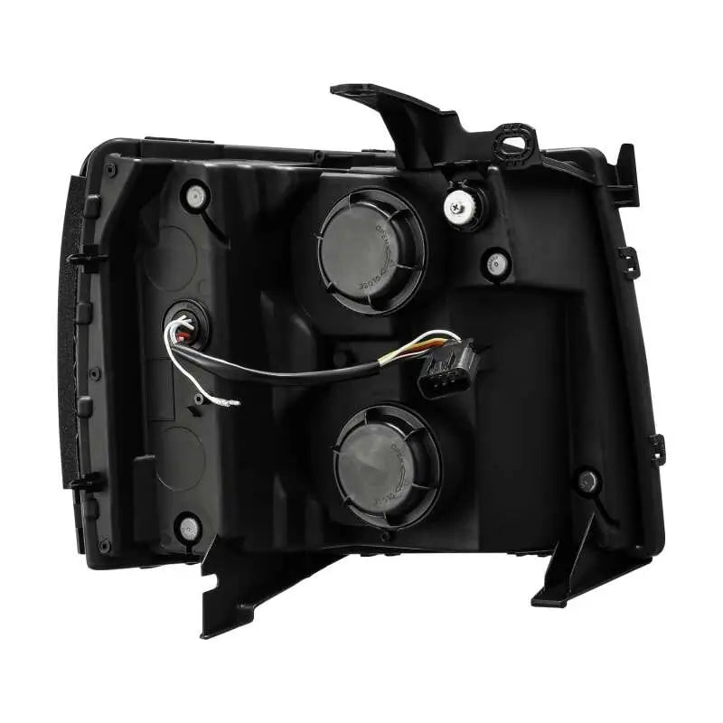 AlphaRex 880223 880223 AlphaRex 07-13 Chevy 1500 LUXX LED Proj Headlights Plank Style Jet Blk w/ Activ Light/Seq Signal/DRL