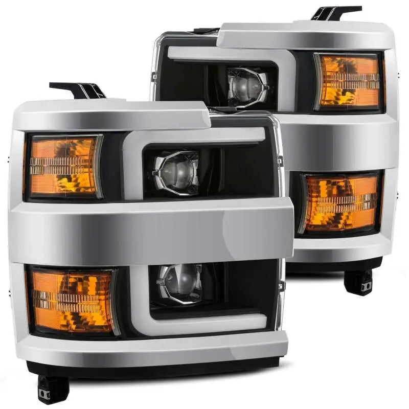 AlphaRex 880224 880224 AlphaRex 15-19 Chevy 2500HD PRO-Series Proj Headlights Plank Style Blk w/Activ Light/Seq Signal/DRL